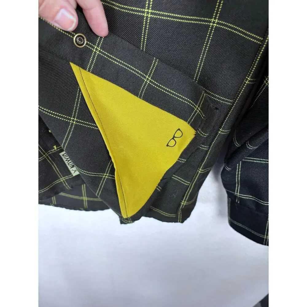 NWOT Dixxon Flannel Company Stay Men’s Small Gold Black Gold Pearl Snap Shirt